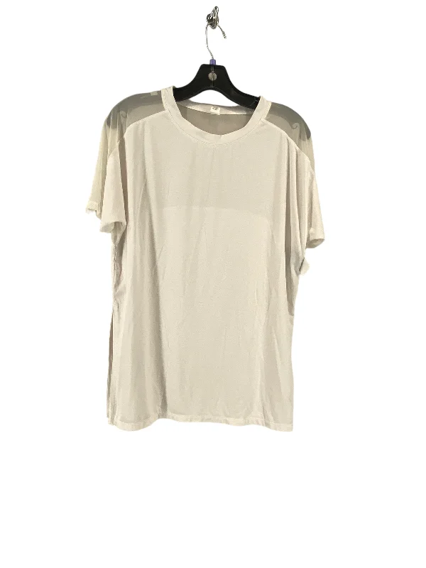 Must-have For Fashion White Athletic Top Short Sleeve Athleta, Size S