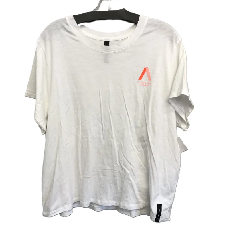 Soft Relaxation Wear White Athletic Top Short Sleeve By Athleta, Size: 1x