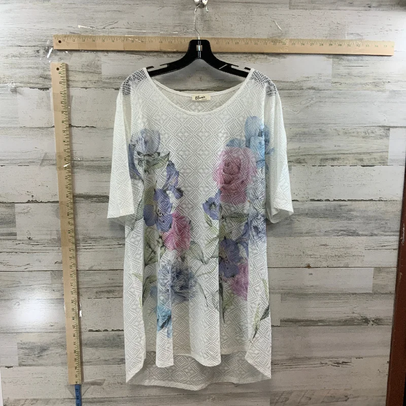 Summer Comfort White Top Short Sleeve Blumin, Size 3x