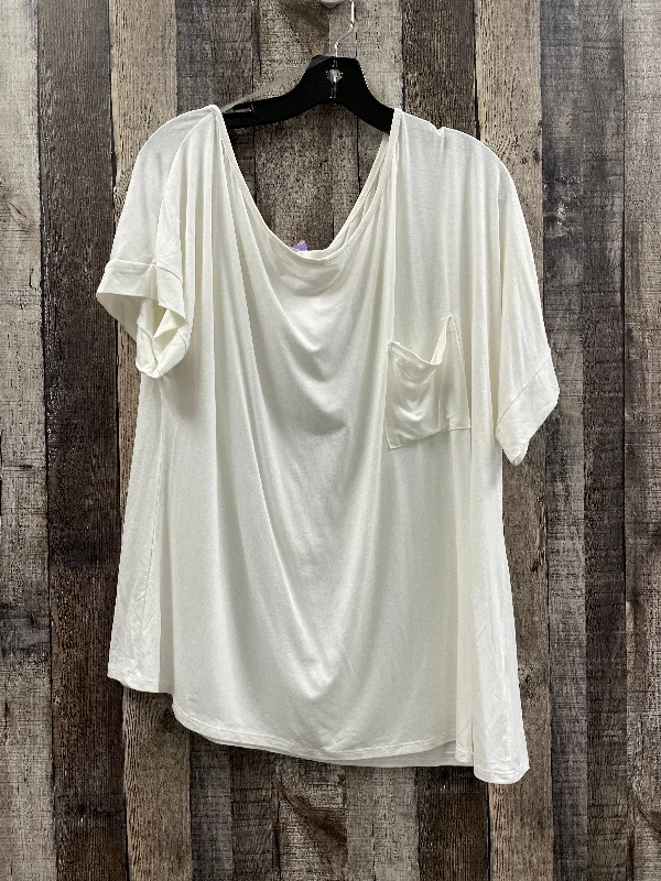 Elegant Series White Top Short Sleeve Cme, Size 2x