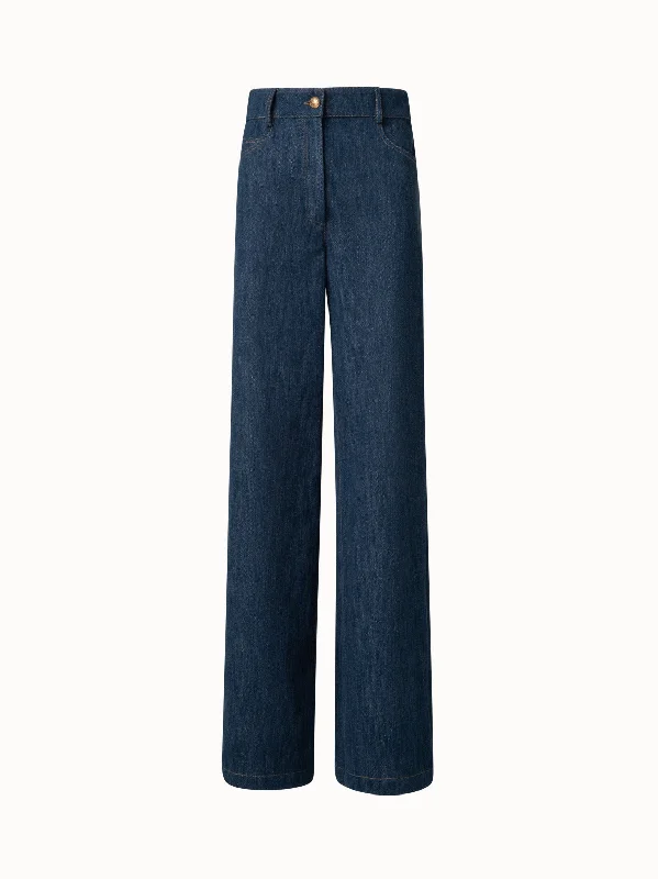 Cozy Chic Wide Leg Pants in Winter Denim