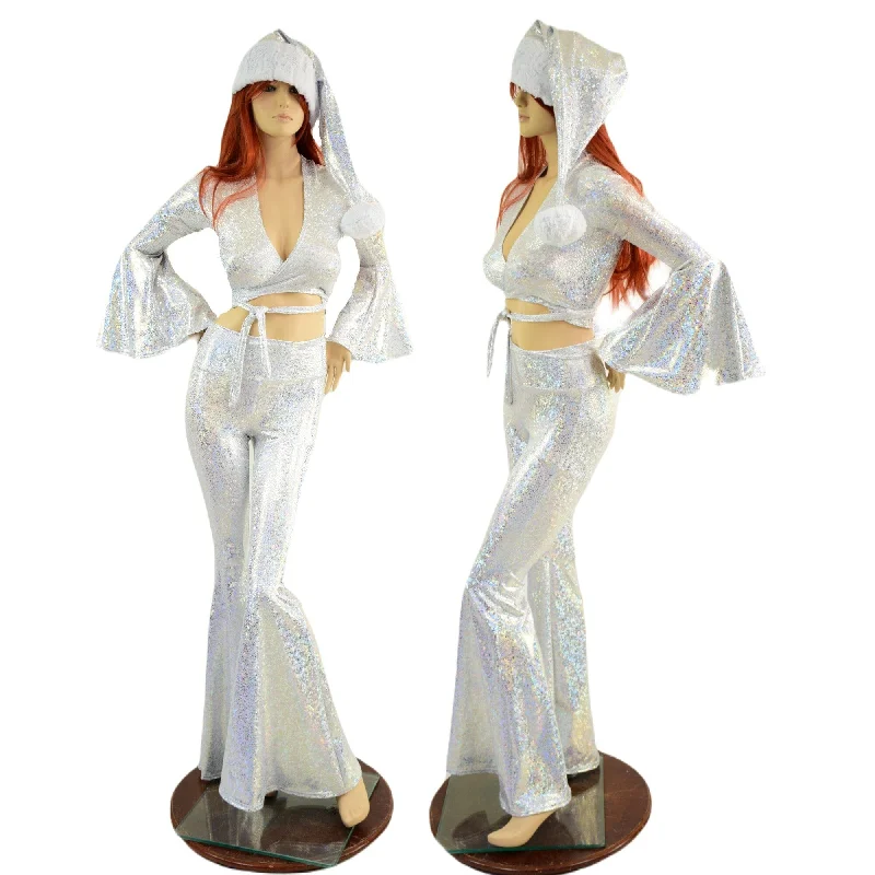 Sports And Leisure Winter Wonderland Solar Flares, Wrap Top, and Santa Hat set