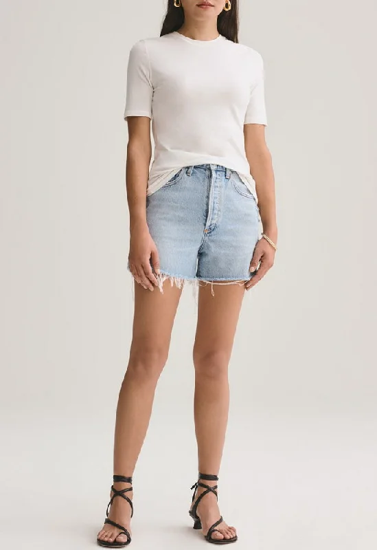 Casual Style AGOLDE Dee Ultra High Rise Cut Off Short