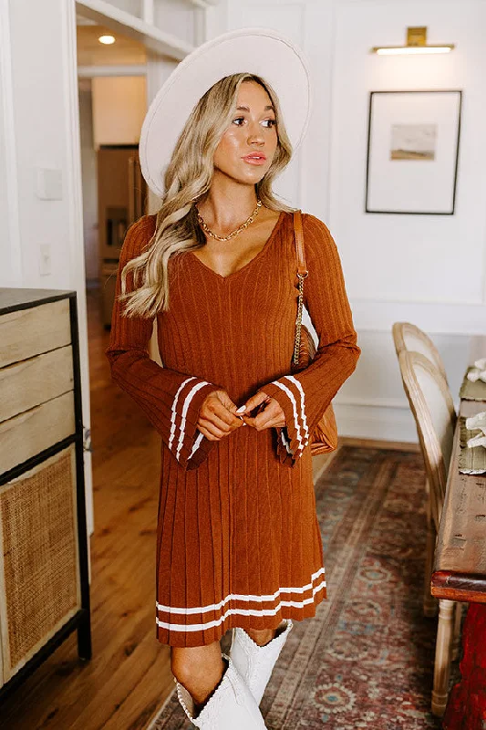 Fresh And Fashionable Cafe Cutie Ribbed Mini Dress