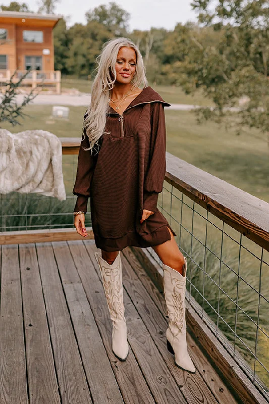 Basic Comfort Cafe Meet Up Ribbed Mini Dress
