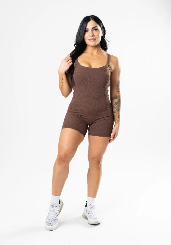 Breathable Style CloudRib™ Strappy Sculptseam™ Shortsuit Coconut