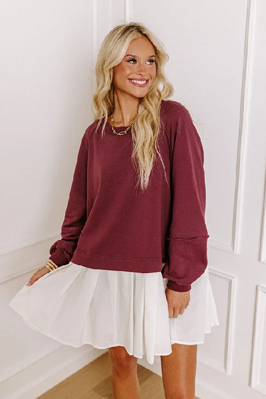 New Products Cool Breeze Mini Dress in Mulled Wine