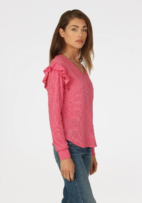 Weekend Wear V-Neck w/ Ruffle