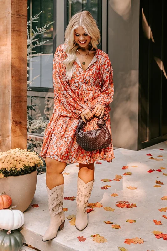 Simple Looks Falling For You Floral Mini Dress Curves