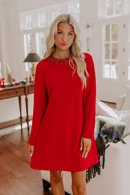 Fashion Classic Holiday Party Embellished Mini Dress