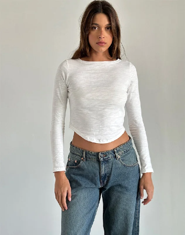 Personalized Series Jojisa Top in Jersey Off White