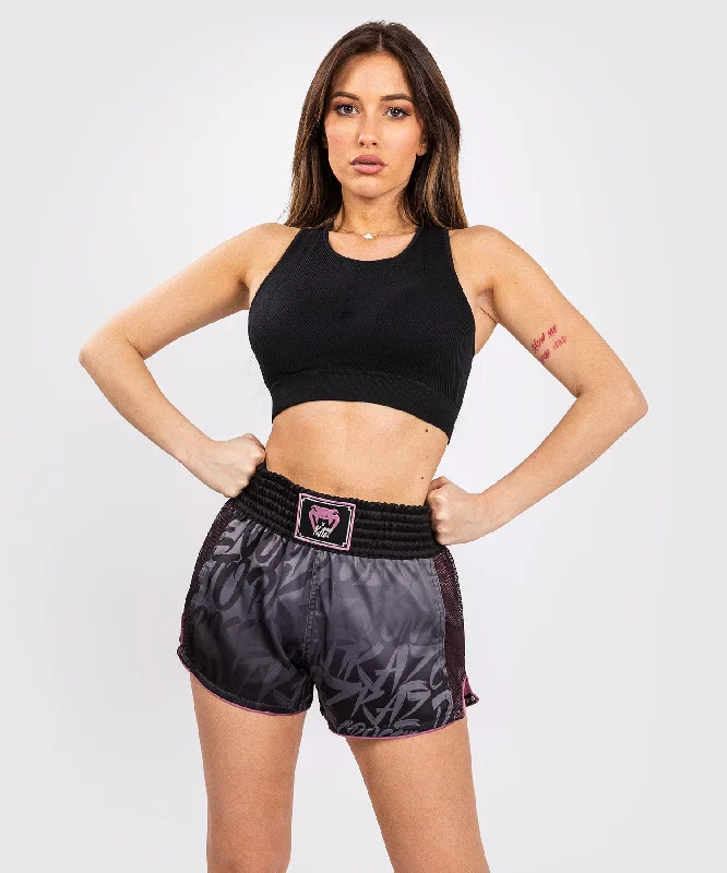 Fresh And Fashionable Venum x Kaz Muay Thai Shorts - Black