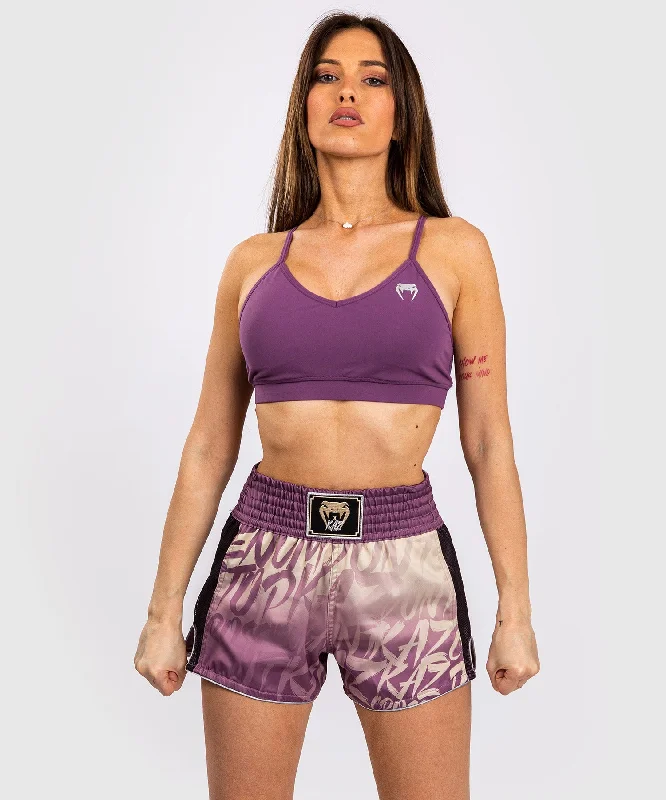 Embroidery Design Venum x Kaz Muay Thai Shorts - Dusky Orchid