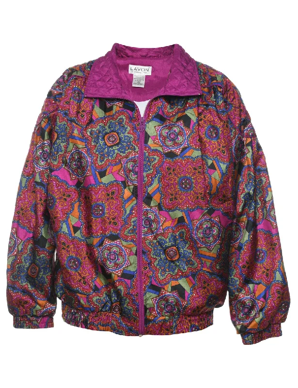 Relaxed Fashion Multi-Colour 1990s Nylon Jacket - M