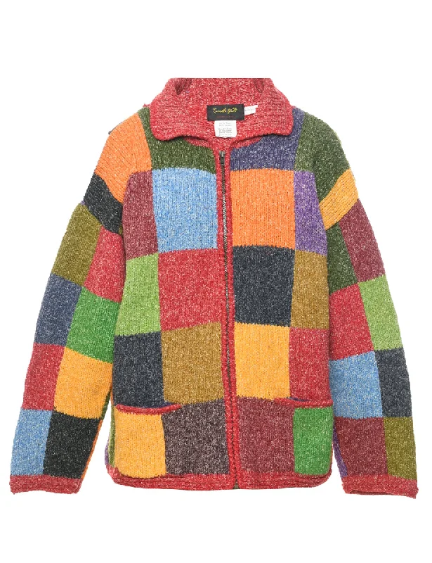 Relaxed Tops Multi-colour Cardigan - L
