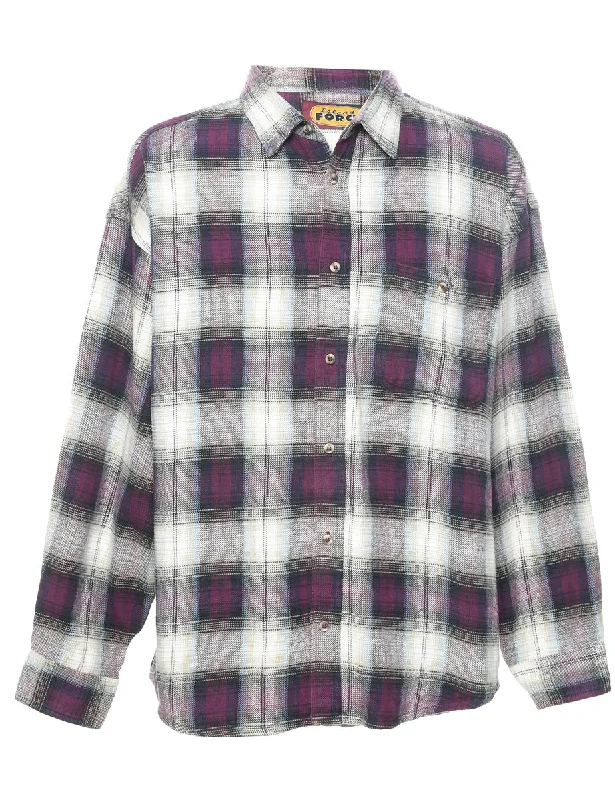 Classic Retro Multi-colour Checked Shirt - L