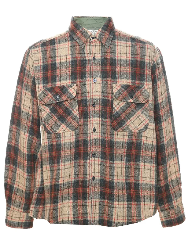 Casual And Casual Multi-colour Checked Shirt - L