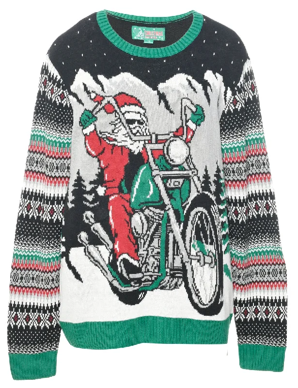 Minimalism Multi-colour Christmas Jumper - L