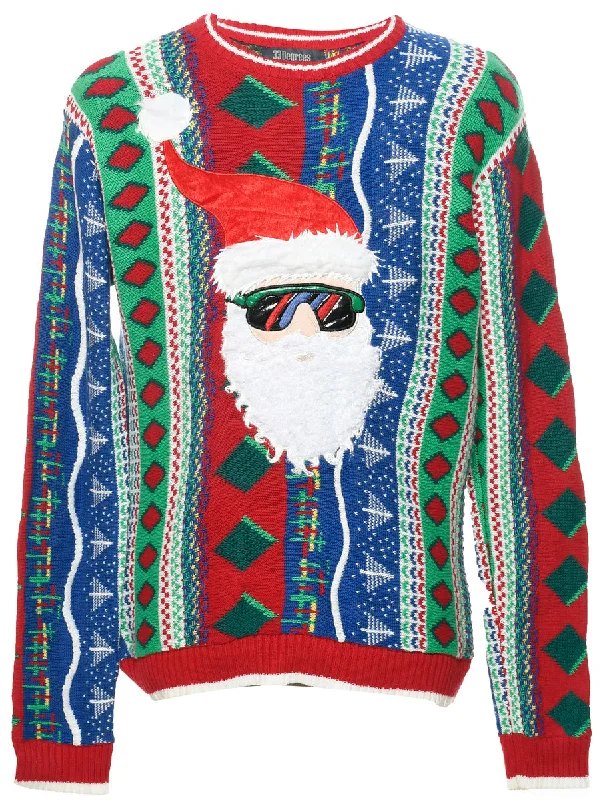 Personalized Clothing Multi-colour Christmas Jumper - M