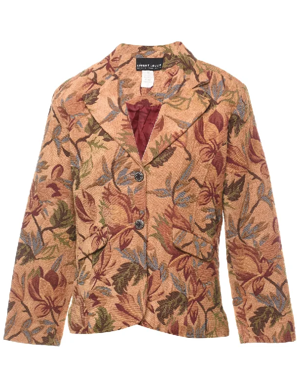 Youthful Vitality Multi-Colour Floral Tapestry Jacket - M