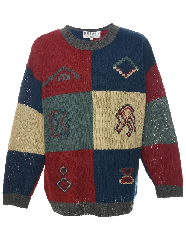 Fashionable In The Times Multi-colour Jumper - L