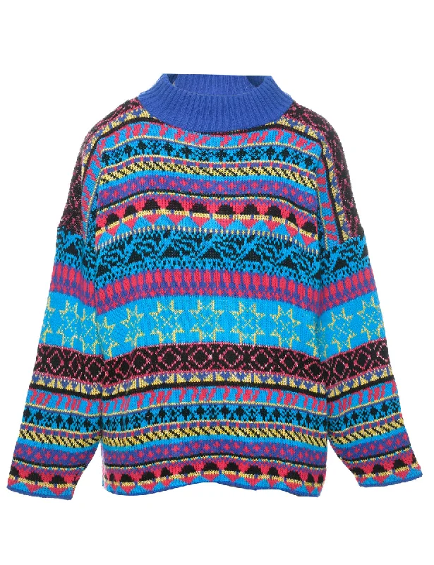 Sports Trend Multi-colour Jumper - L