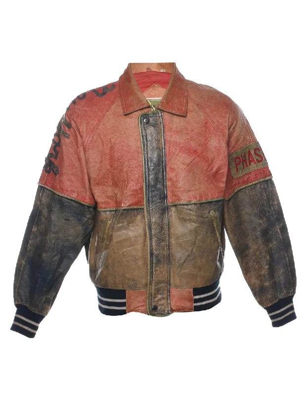 Elegant Series Multi-colour Leather Jacket - M