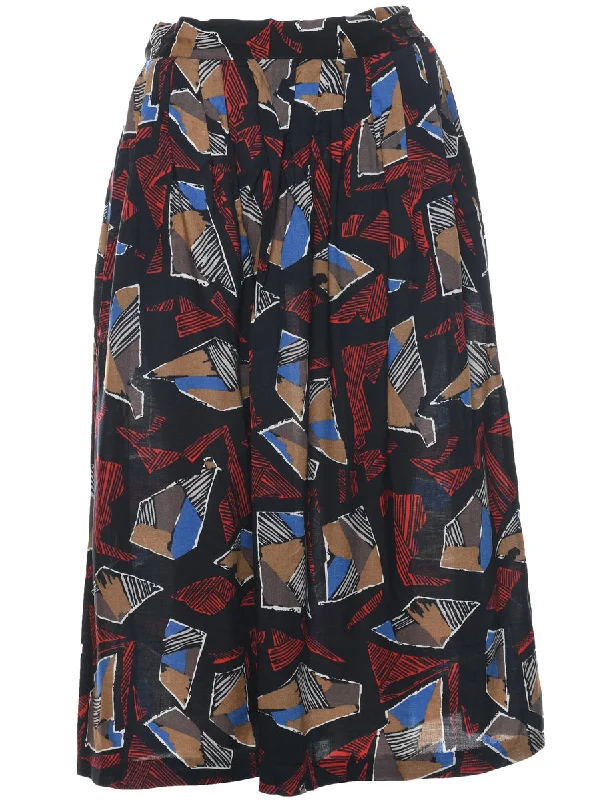 Comfortable Outfits Multi-colour Pleated Skirt - M