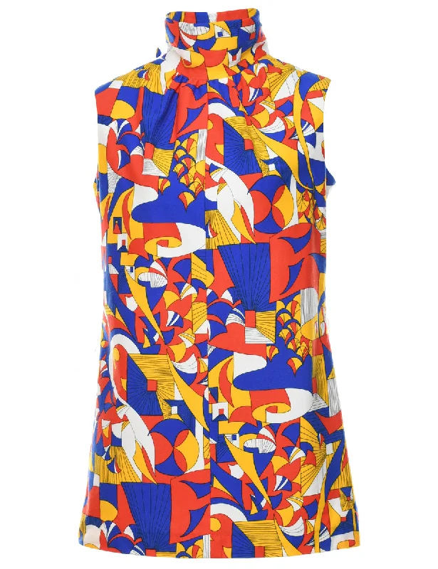 Easygoing Style Multi-colour Top - M