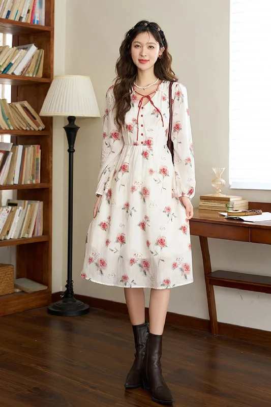 Stretch Design Floral Maxi Dress for Women