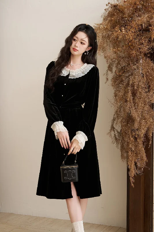 Casual And Versatile Solid Midi Dress for Women