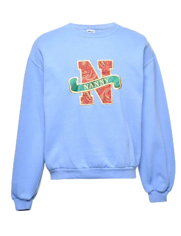 Comfy Pants Nanny Printed Sweatshirt - M