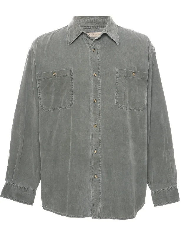 Layered Style Natural Issue Corduroy Shirt - L