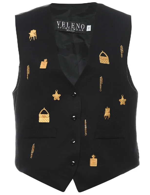 Relaxed Jackets Nautical Black Waistcoat - M