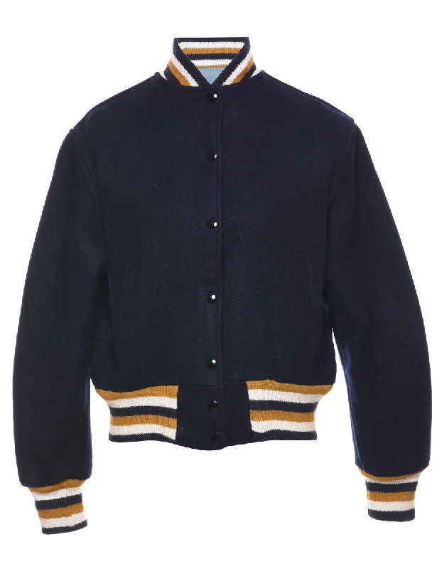 Modern Comfort Wear Navy Bomber Jacket - M