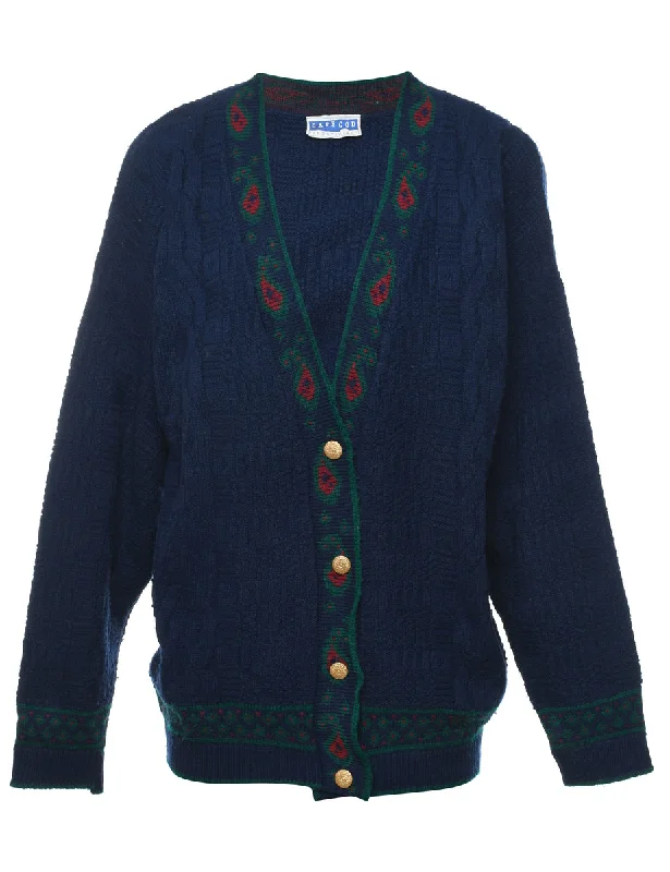 Wandering freely Navy Cardigan - L