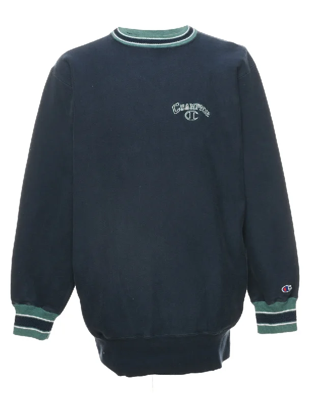 Elegant And Lazy Navy Champion Reverse Weave Plain Sweatshirt - XXL