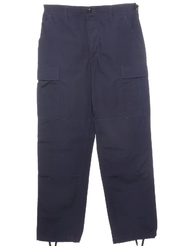 Bottom And Versatile Navy Classic Cargo Trousers - W31 L31
