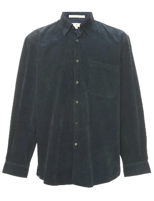 Modern City Navy Corduroy Shirt - M