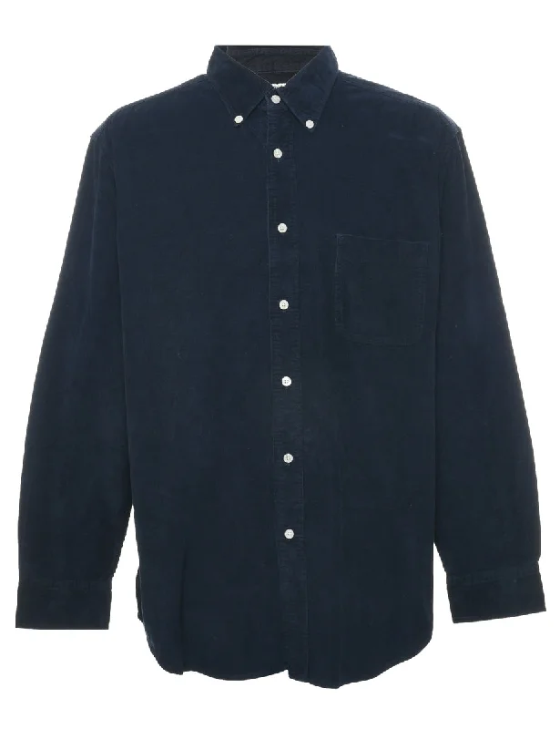 French Style Navy Corduroy Shirt - XL