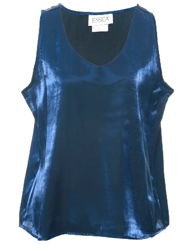 Versatile Items Navy Evening Top - L