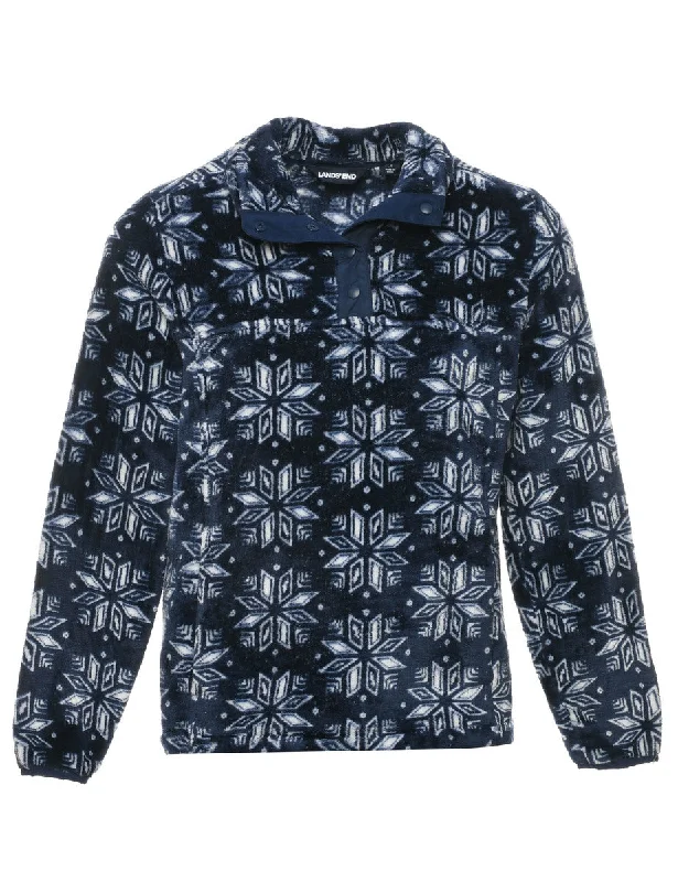 Refreshing Design Navy Fleece - M