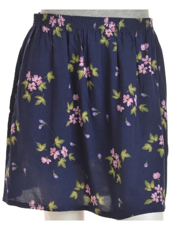 High-end Wear Navy Mini Skirt