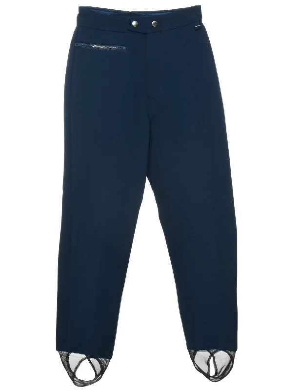 Chic Comfort Navy Stirrup Ski Trousers - W25 L28