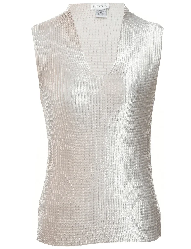 Elegant Tailoring Nicola Smocked Evening Top - M