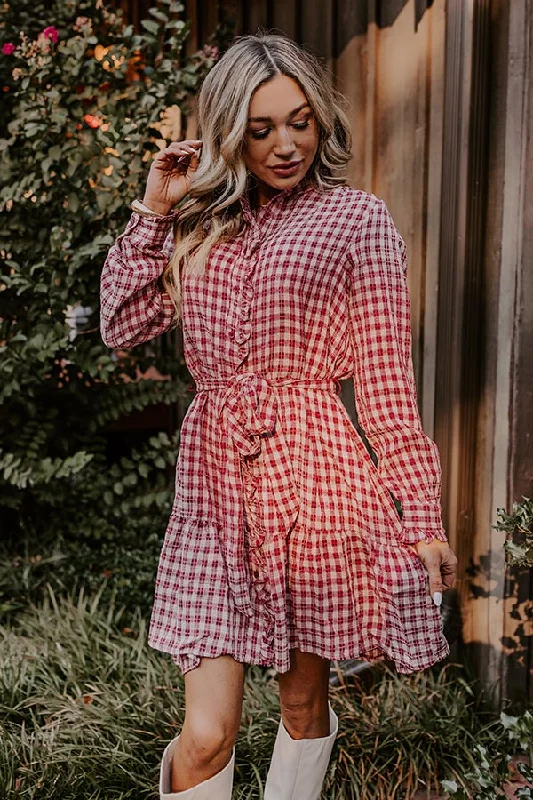 Light Layers Orchard Stroll Plaid Mini Dress