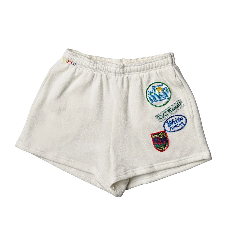 Fresh And Natural RILEY VINTAGE ALL PATCHED UP SHORTS ships in 2 weeks
