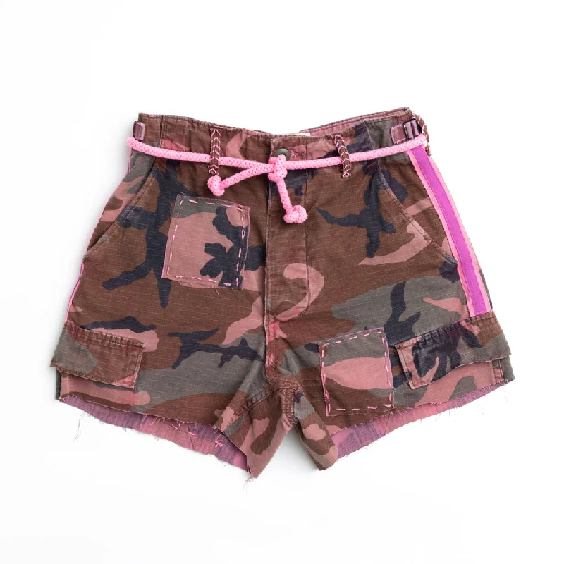 Comfortable Design Riley Vintage Hot Pink Camo Shorts PREORDER SHIPS IN 2 WEEKS