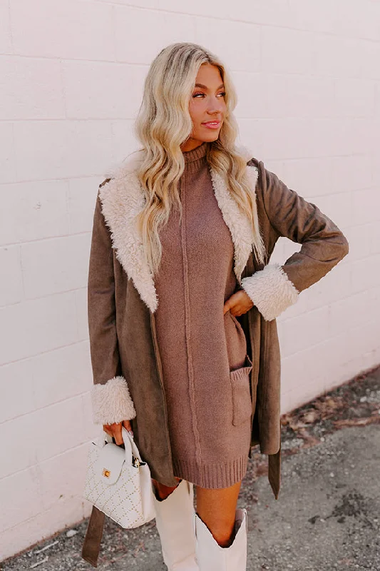 Simple Style Rustic Vineyard Knit Sweater Dress