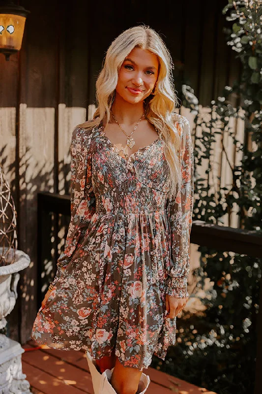 Effortless Looks Soho Style Floral Mesh Mini Dress